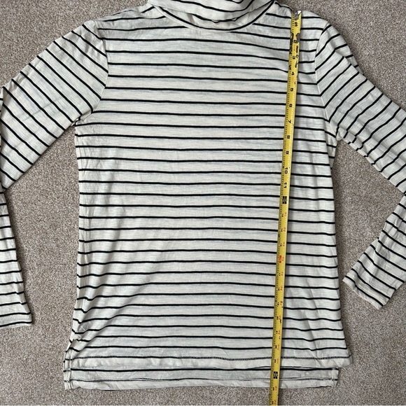 Madewell Striped Turtleneck Black Ivory 100% Cotton Size Small - Picture 8 of 8